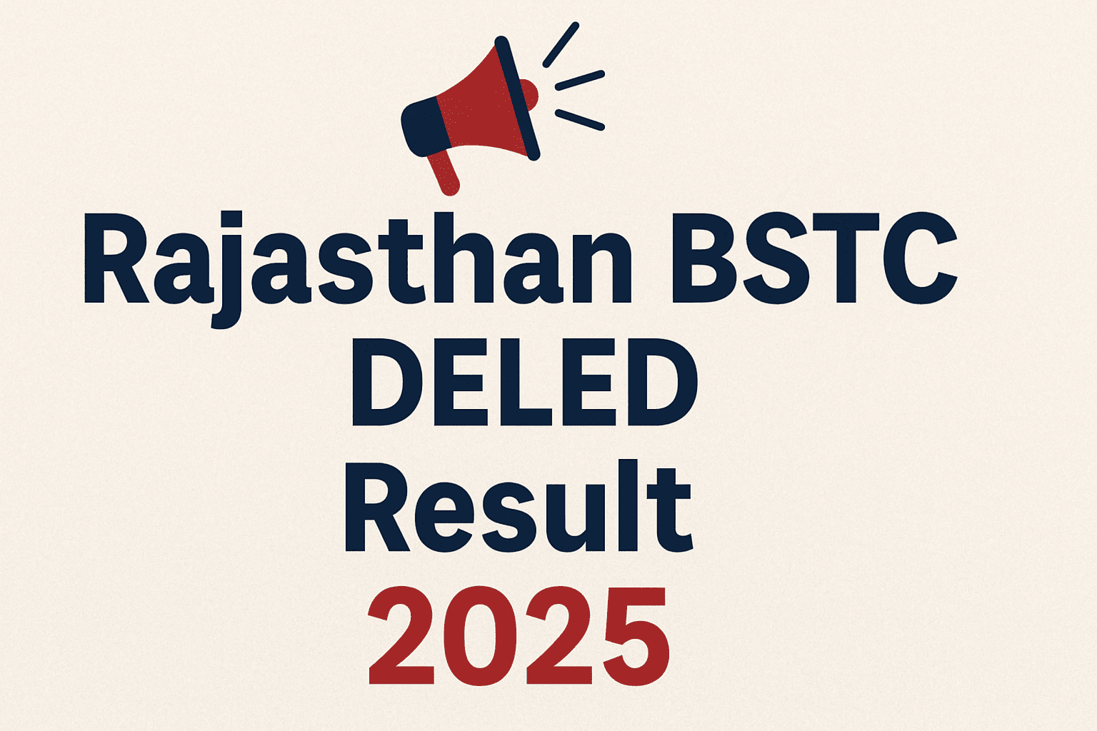 Rajasthan BSTC Pre DElEd Result 2025